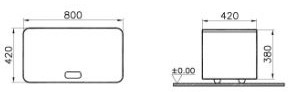 Тумба на колесиках VitrA Nest Trendy 80 см 56181