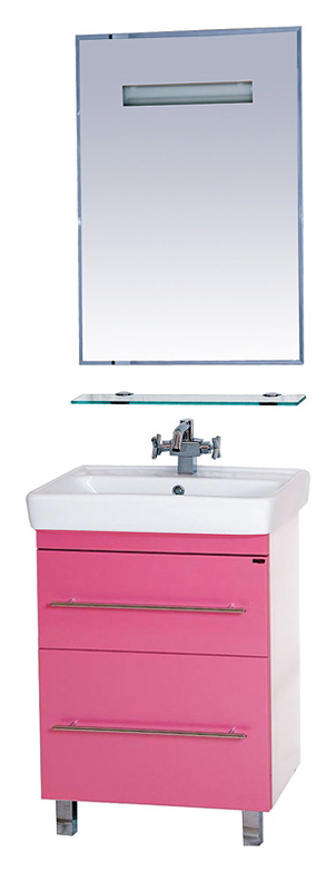 Мебель для ванной Misty Елена 60 розовая