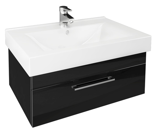 Тумба с раковиной Cezar Solus 60 черная