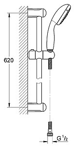 Душевой комплект Grohe Tempesta 3х позиционный