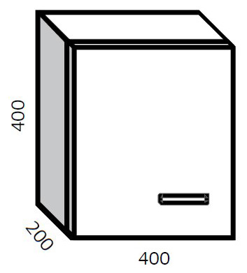 Шкаф Cezar Gravis 40 белый L