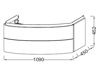 Мебель для ванной Jacob Delafon Presquile 130 белый бриллиант 2 ящика