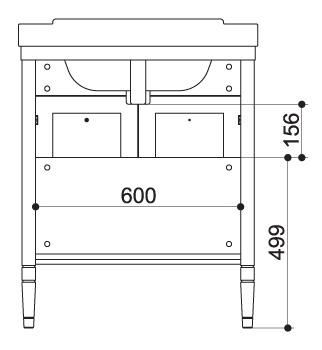 Тумба с раковиной Caprigo Альбион 70 BIANCO Antico