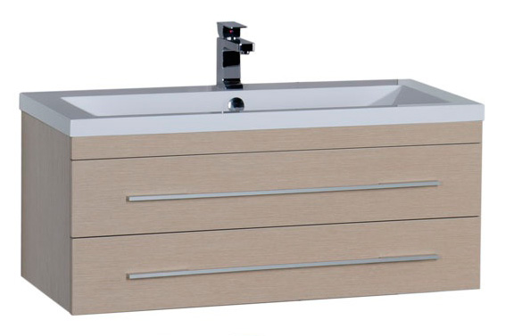 Тумба с раковиной Aquanet Нота 100 светлый дуб