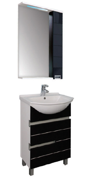 Мебель для ванной Aquanet Доминика 55 черная