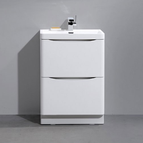 Тумба с раковиной BelBagno Ancona-N 60 bianco lucido напольная