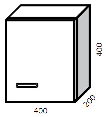 Шкаф Cezar Gravis 40 белый R