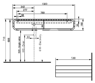 Тумба с раковиной Toto NC/R 100 белый