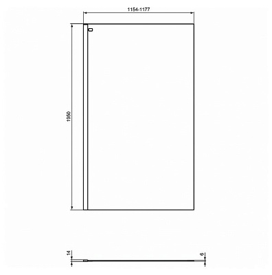 Душевая перегородка Ideal Standard Connect 2 120 K9379V3