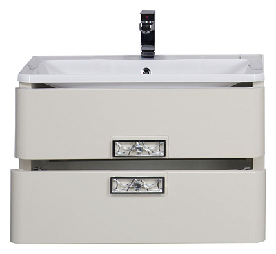 Тумба с раковиной Aquanet Паллада 80 слоновая кость