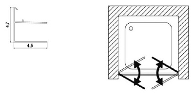 Душевая дверь в нишу Samo Classic Europa B7833ULUTR