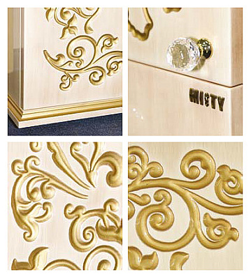 Мебель для ванной Misty Бабочка 75 бежевая патина