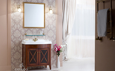 Тумба с раковиной Caprigo Наполи 80 NOCE SCURO