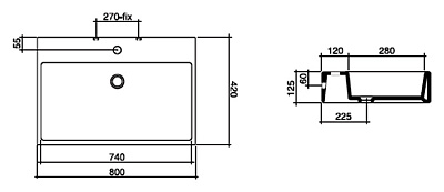 Раковина Disegno Ceramica Box 836/M