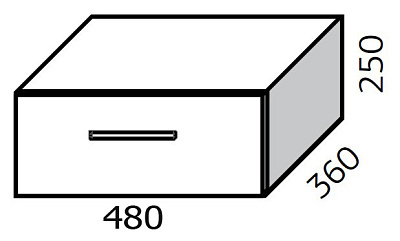 Тумба с раковиной Cezar Solus 50 цветная