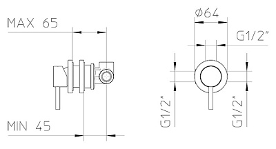 Смеситель Bossini Z10201410BOS001 CR для душа