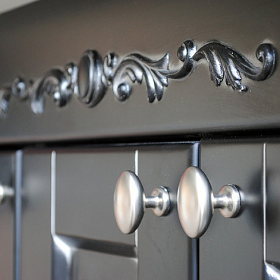 Тумба с раковиной Атолл Александрия 100 K черная