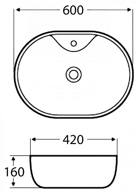 Раковина BelBagno BB2193 накладная