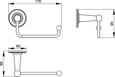 Бумагодержатель Timo Nelson 150041/00 хром