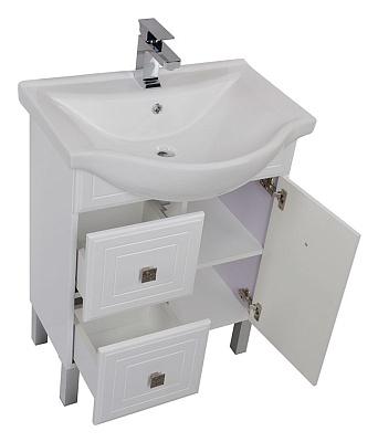 Тумба с раковиной Aquanet Стайл 65 с ящиками