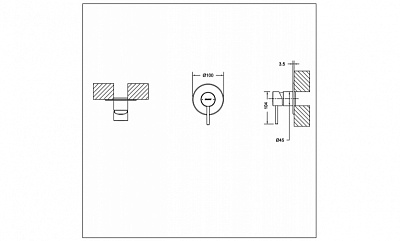 Встраиваемый смеситель 1-функц.