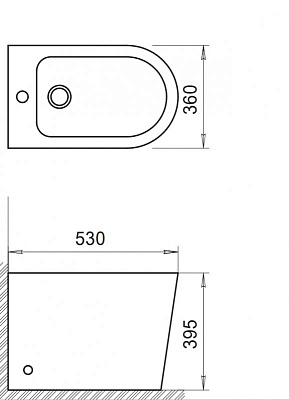 Биде напольное BelBagno Flay-R BB1003B