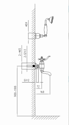 Смеситель Timo Lina 7034/02Y antique для раковины