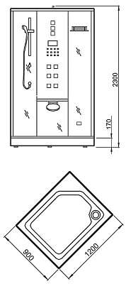 Душевая кабина Eago DZ955 F8 R