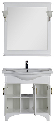 Тумба с раковиной Aquanet Валенса 90 белая