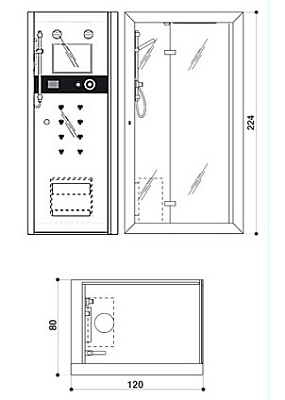 Душевая кабина Jacuzzi Young Frame 120 TOP