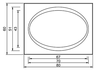 Зеркало Aquanet TH-R-40 80x60