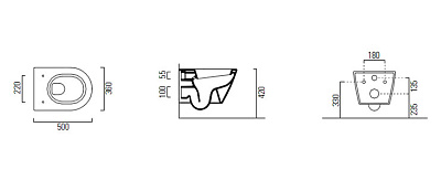 Унитаз подвесной GSI Norm 50