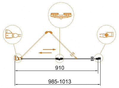 Душевая дверь в нишу Cezares Eco O BS 12 100 C Cr