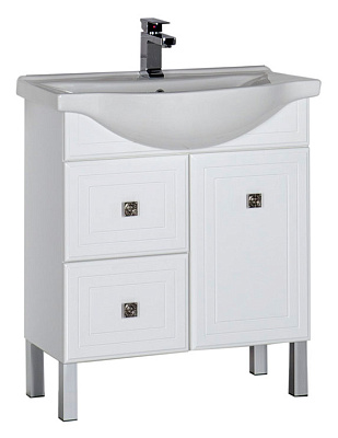 Тумба с раковиной Aquanet Стайл 75 с ящиками