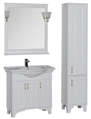 Тумба с раковиной Aquanet Валенса 90 белая