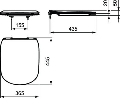 Сиденье Ideal Standard Tesi T3527V3