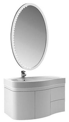 Тумба с раковиной Aquanet Сопрано 2-95  белая L