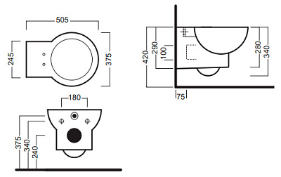 Унитаз подвесной Hatria You&Me