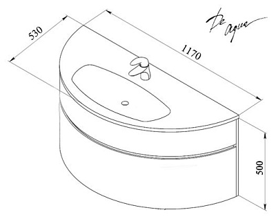 Мебель для ванной De Aqua Эскалада 117  без ручки
