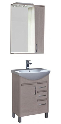 Зеркало-шкаф Aquanet Донна 60 беленый дуб