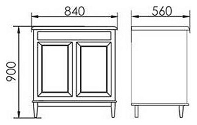 Тумба с раковиной Атолл Марсель 285