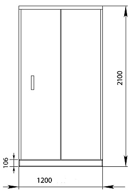 Душевая дверь в нишу Aquanet Alfa 120-12