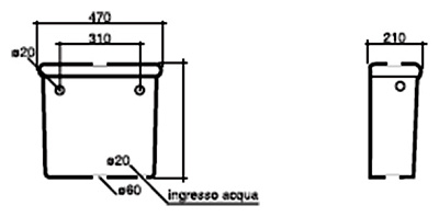 Унитаз-компакт Disegno Ceramica Paolina 7005
