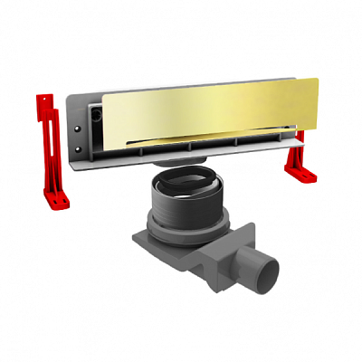 Confluo Premium Wall Drain Gold Пристенный трап PESTAN