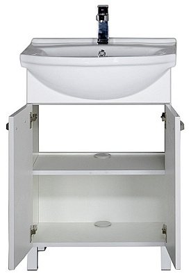Тумба с раковиной Aquanet Глория 60 белая
