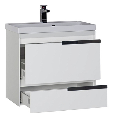 Тумба с раковиной Aquanet Тиволи 70 белая