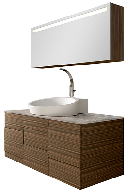 Тумба с раковиной Am.Pm Admire (120 см) эбано