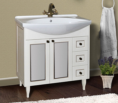 Тумба с раковиной Атолл Палермо 285 витрина