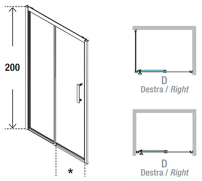 Душевой уголок Novellini Rose Rosse 2P ROSE2P126D-4K
