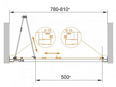 Душевая дверь в нишу Cezares Eco O BS 80 C Cr